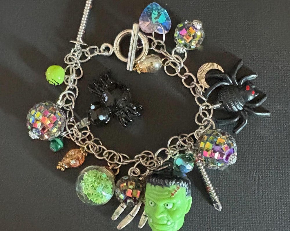 Frankenstein chunky charm bracelet